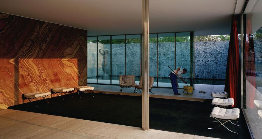 Morning Cleaning, Mies van der Rohe Foundation, Barcelona, 1999