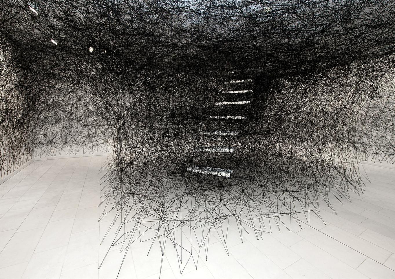 Chiharu Shiota: installation, Stairway, 2012.