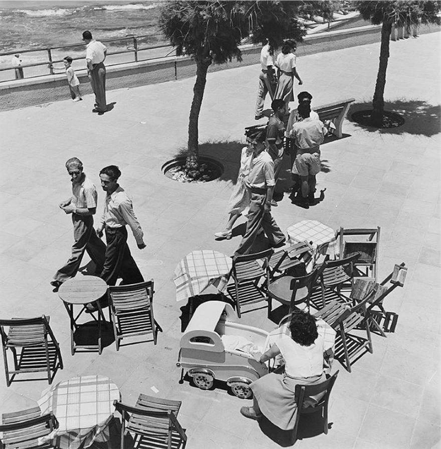 Enlarge Image The promenade Tel Aviv beach, 1948