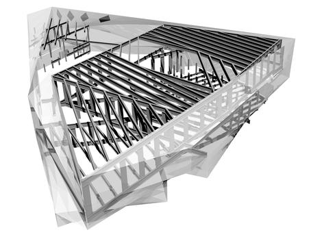 Preston Scott Cohen, diagram of the structure and the envelope, 2004