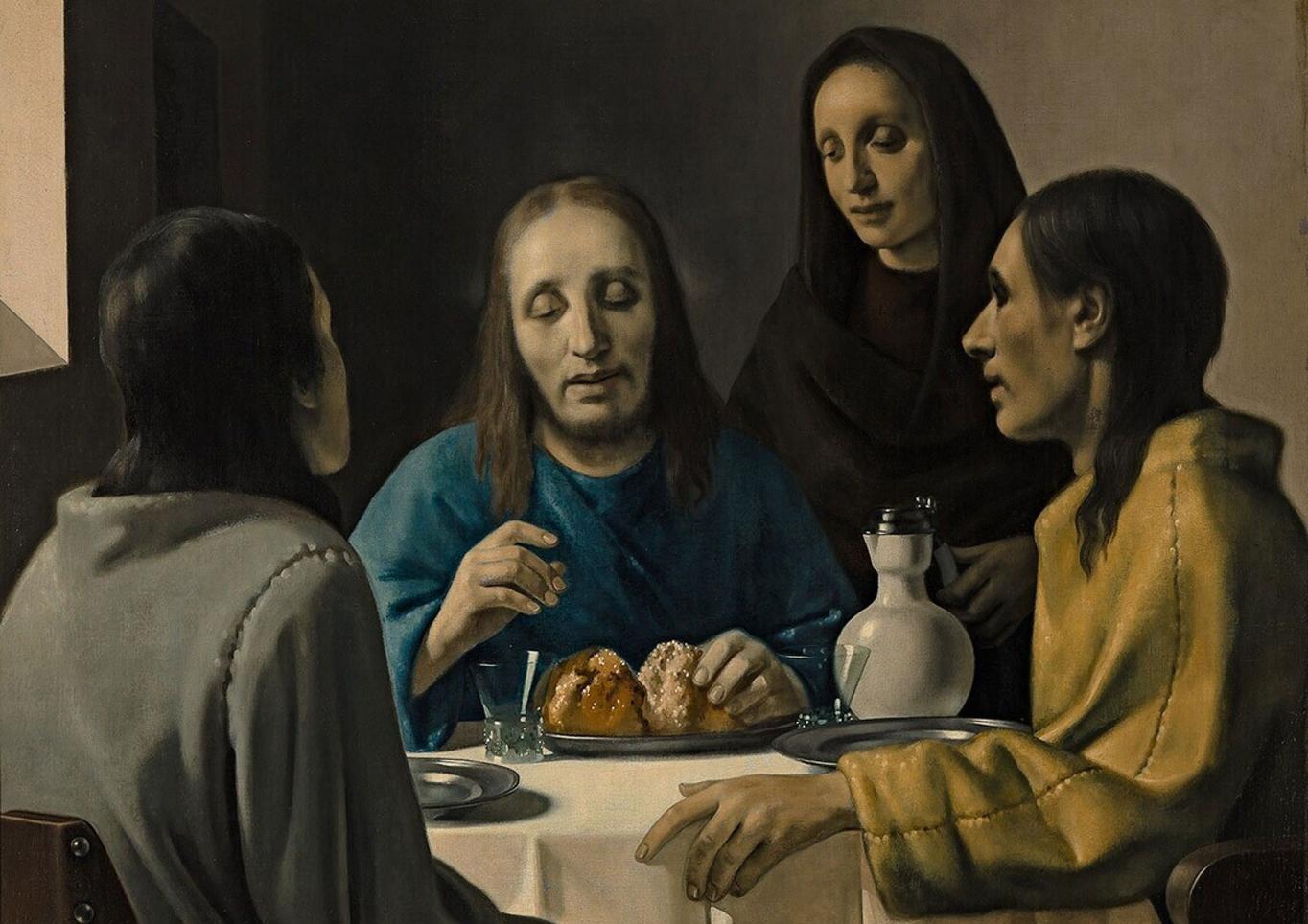 Han van Meegeren, The Supper at Emmaus [a Vermeer fake], 1937