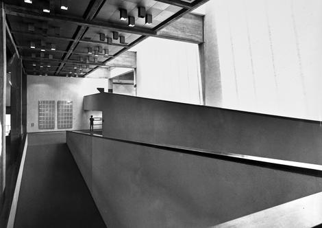 View of the ramps from the entrance lobby, 2019