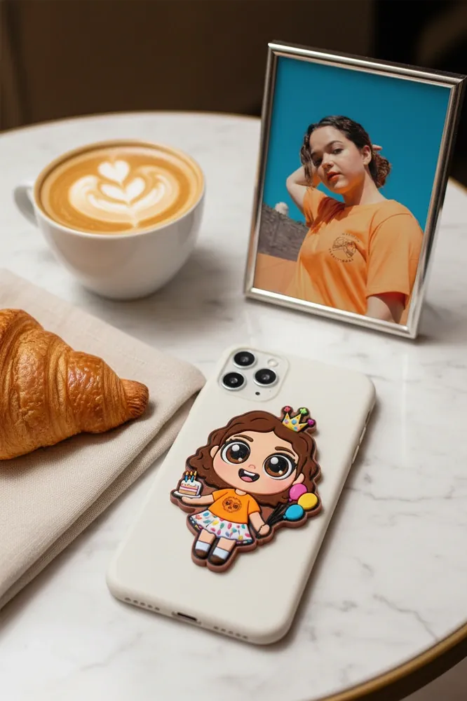 Personalized birthday phone charm — Mother's Day gift