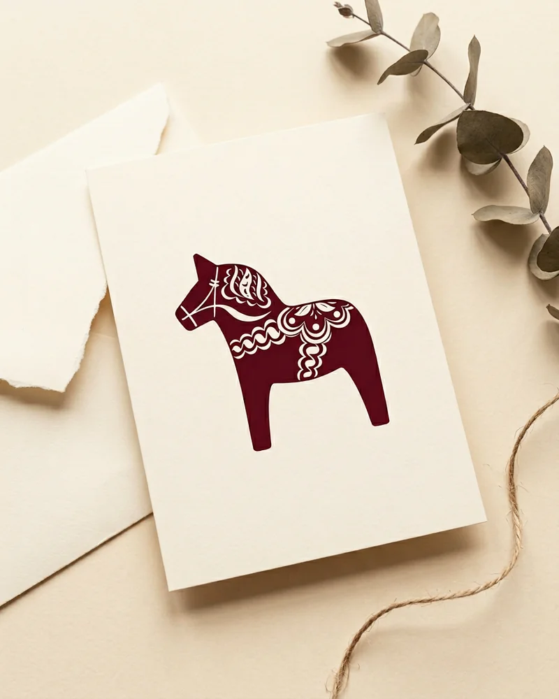 Dala-horse card