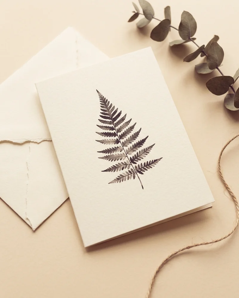 Fern herbarium card