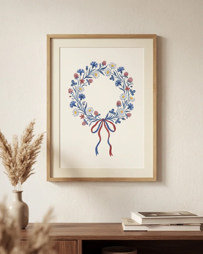 Midsommar wreath poster