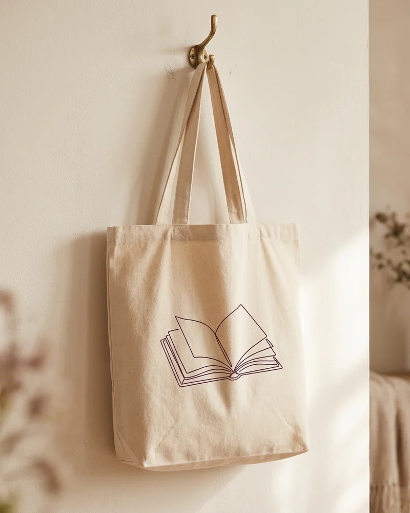 'One more chapter' bookish tote