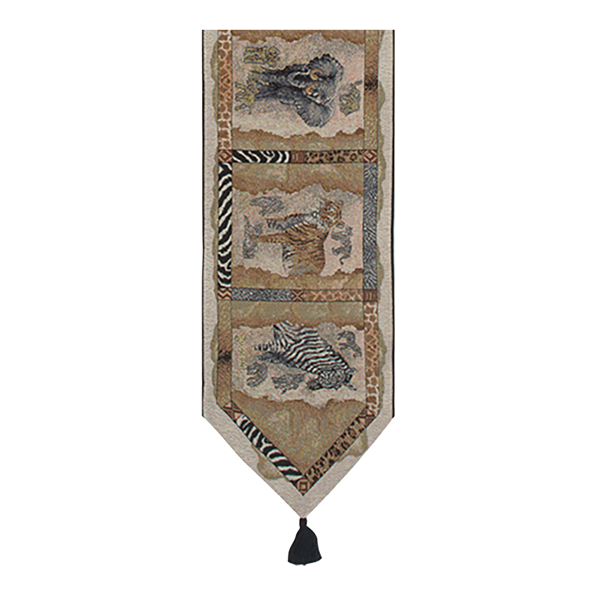 Safari Animals I with Black Tassel Table Mat