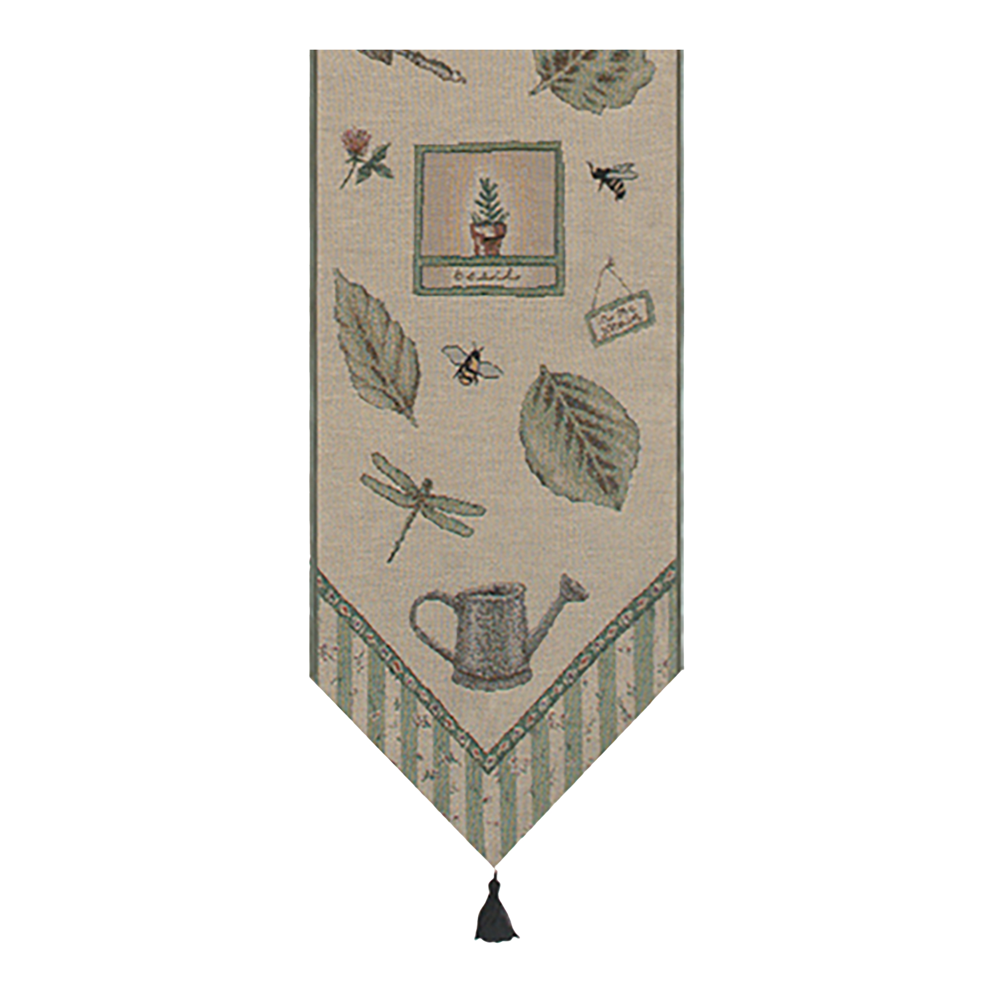 Garden Elements Black Tassel Table Mat