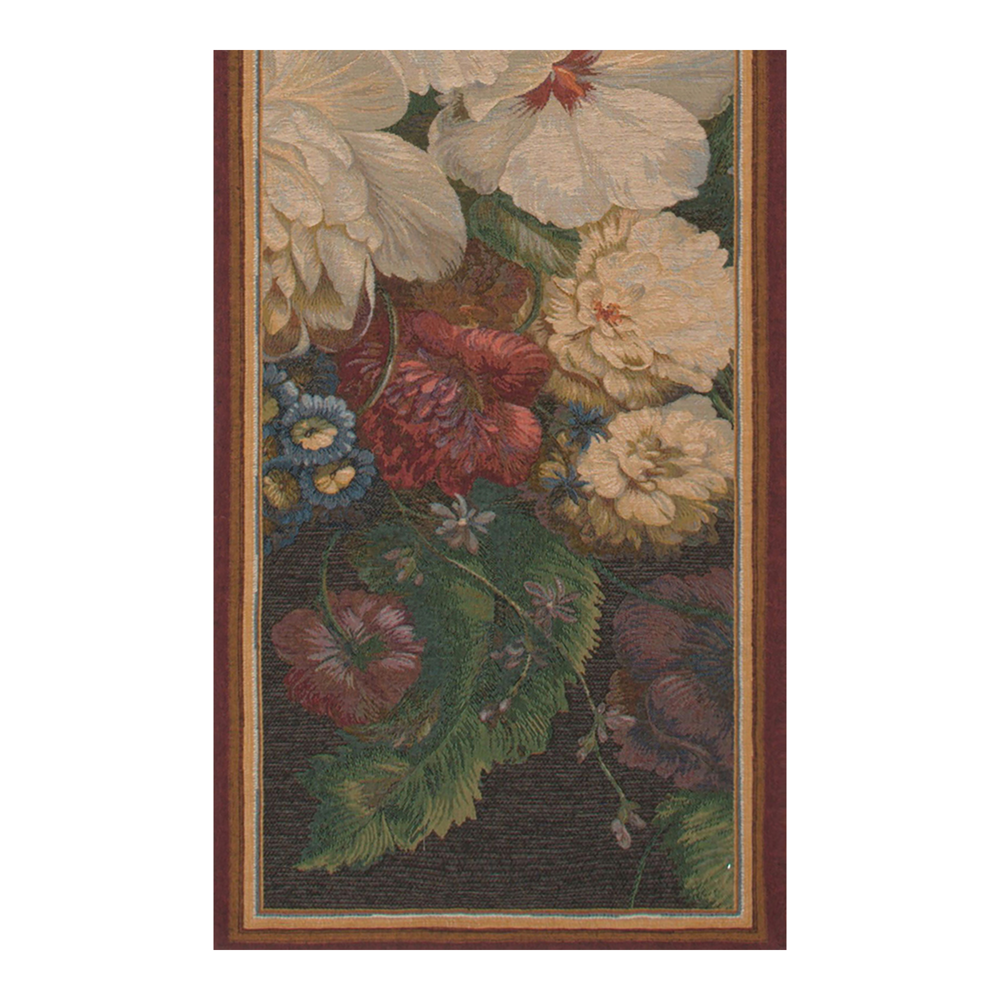 Flowers Centered French Table Mat - 18 in. x 70 in. Wool/cotton/others by Charlotte Home Furnishings Inc