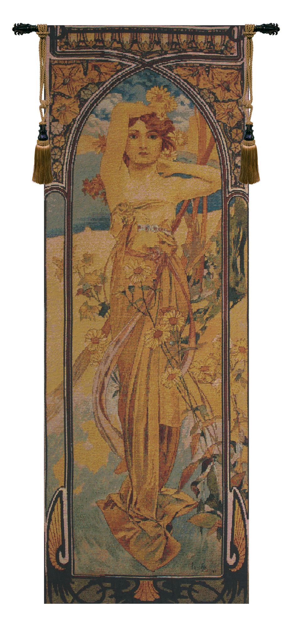 Mucha Summer Tapestry, Wall Art & Hangings