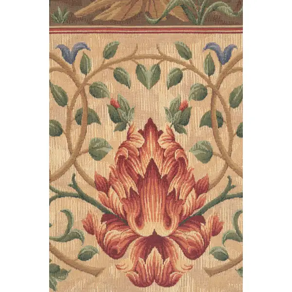 Tree Of Life Brown I Belgian Tapestry Wall Hanging - 36 in. x 56 in. Cotton by William Morris | Close Up 1