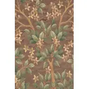 Tree of Life Brown I Belgian Tapestry Wall Hanging | Close Up 2