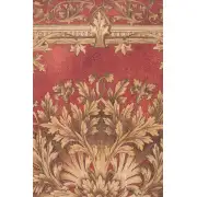 Les Rosaces In Red French Wall Tapestry - 59 in. x 79 in. Wool/cotton/others by Charlotte Home Furnishings | Close Up 2