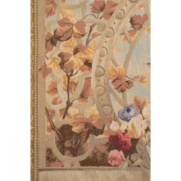 Beauvais II French Wall Tapestry - 54 in. x 34 in. Cotton/Viscose/Polyester by Charlotte Home Furnishings | Close Up 1