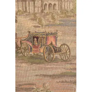 Verdure Chateau Carriage French Wall Tapestry - 19 in. x 28 in. Cotton/Viscose/Polyester by Charlotte Home Furnishings Inc