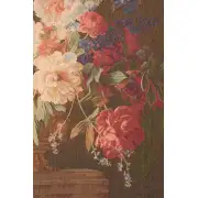 Bouquet Iris Fonce French Wall Tapestry - 44 in. x 58 in. wool/cotton/other by Pierre-Joseph Redoute | Close Up 1