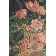 Bouquet XVIII In Bleu French Wall Tapestry - 44 in. x 58 in. Wool/cotton/others by Charlotte Home Furnishings | Close Up 1