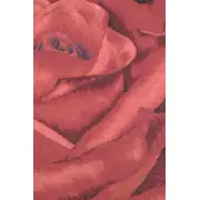 Rose Rouge French Wall Tapestry - 57 in. x 57 in. Wool/cotton/others by Pierre-Joseph Redoute | Close Up 1