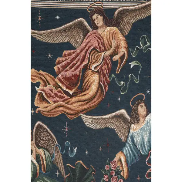 Angels on High Dark Fine Art Tapestry | Close Up 1