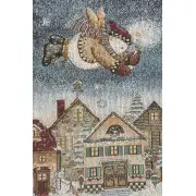 Snow Angel Village Tapestry Table Mat | Close Up 1