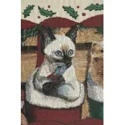 The Cat's Christmas Party I Tapestry Table Mat | Close Up 1