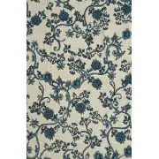 Blue Floral Afghan Throws | Close Up 1