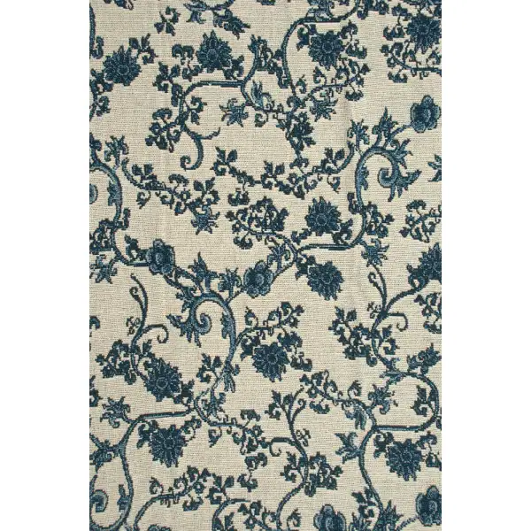 Blue Floral Afghan Throws | Close Up 1