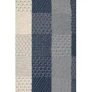 Blue Jeans Block Quilt Afghan Throws | Close Up 1