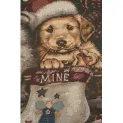 Christmas Stocking Puppies Afghan Throws | Close Up 1