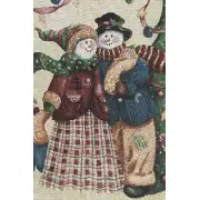 Snowman Forest Afghan Throw | Close Up 1