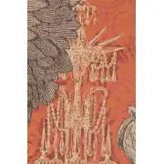 Le Grand Lustre Orange French Wall Tapestry - 44 in. x 58 in. Wool/cotton/others by Corley | Close Up 1