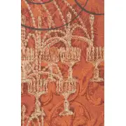 Le Grand Lustre Orange French Wall Tapestry - 44 in. x 58 in. Wool/cotton/others by Corley | Close Up 2