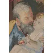 Joseph to the Child French Wall Tapestry | Close Up 1