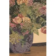 Floral Congregation Beige Belgian Tapestry Wall Hanging - 39 in. x 38 in. cotton/viscose/Polyamide by James Lee | Close Up 2