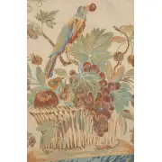 The Jay In Beige Belgian Tapestry Wall Hanging - 60 in. x 52 in. cotton/viscose/Polyamide by Benozzo Gozzoli | Close Up 2