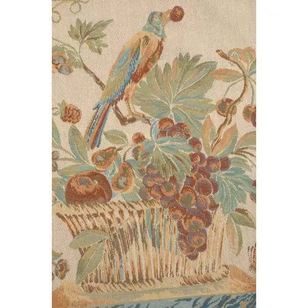 The Jay In Beige Belgian Tapestry Wall Hanging - 60 in. x 52 in. cotton/viscose/Polyamide by Benozzo Gozzoli | Close Up 2