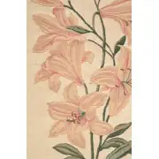 Pink Amaryllis Belgian Tapestry Wall Hanging | Close Up 1