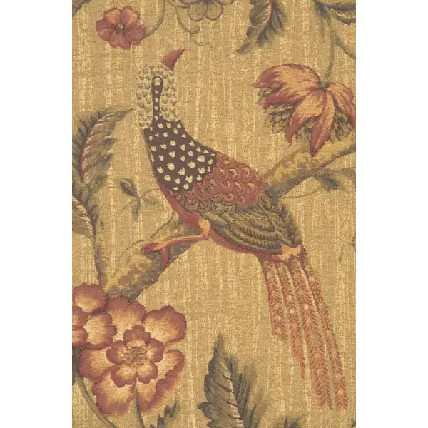 Olde Birds of Paradise Vertical Belgian Tapestry | Close Up 1