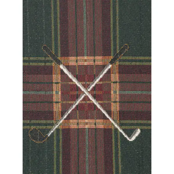 Crossed Golf Clubs Afghan Throws | Close Up 1