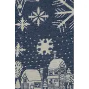 Snowflake Village Afghan Throw | Close Up 1