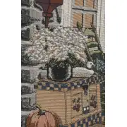 Autumn Porch Afghan Throw | Close Up 1