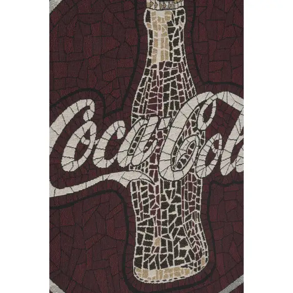 Coca Cola Mosaic Afghan Throws | Close Up 1