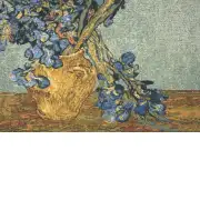 Vase Iris Belgian Cushion Cover - 18 in. x 18 in. Cotton/Viscose/Polyester by Vincent Van Gogh | Close Up 4