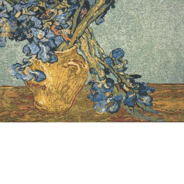 Vase Iris Belgian Cushion Cover - 18 in. x 18 in. Cotton/Viscose/Polyester by Vincent Van Gogh | Close Up 4