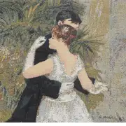 Degas Danse A La Ville Small Belgian Sofa Pillow Cover | Close Up 1