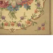 Bouquet Floral Beige Belgian Sofa Pillow Cover | Close Up 4