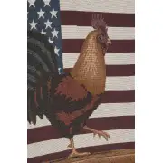 Americana Rooster and Hen Afghan Throws | Close Up 1