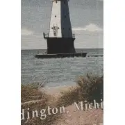 Ludington Lighthouse Afghan Throws | Close Up 1