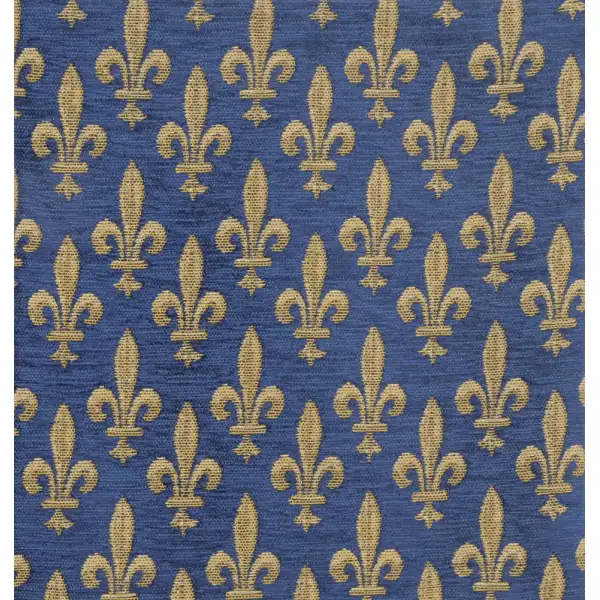 Fleur De Lys Reduit Belgian Cushion Cover - 14 in. x 14 in. SoftCottonChenille by Charlotte Home Furnishings | Close Up 1
